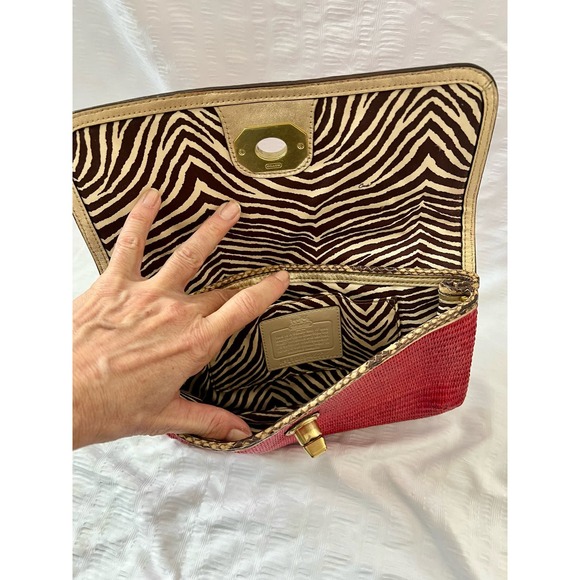 Coach OOAK upstyled Natalie straw wicker clutch - Picture 7 of 16